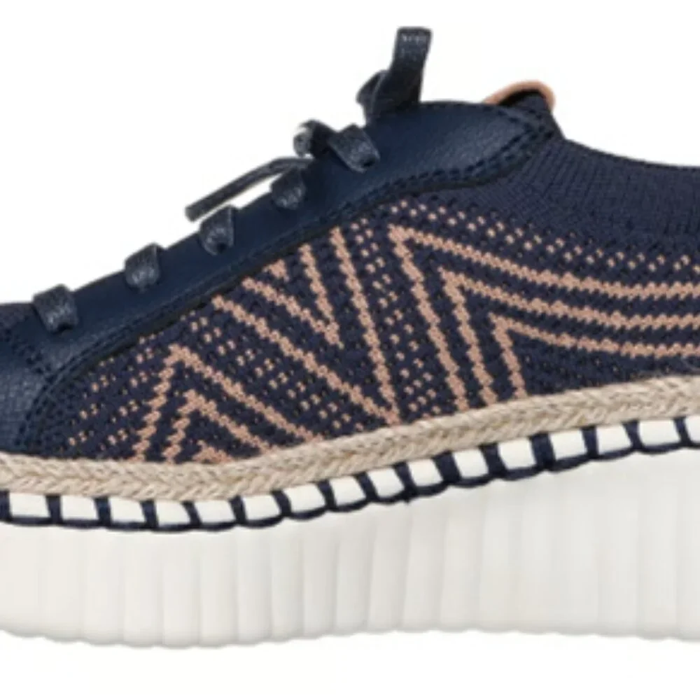Skechers Wilshire Boulevard Size 7 Slip Ons - Navy Blue - Picture 4 of 9